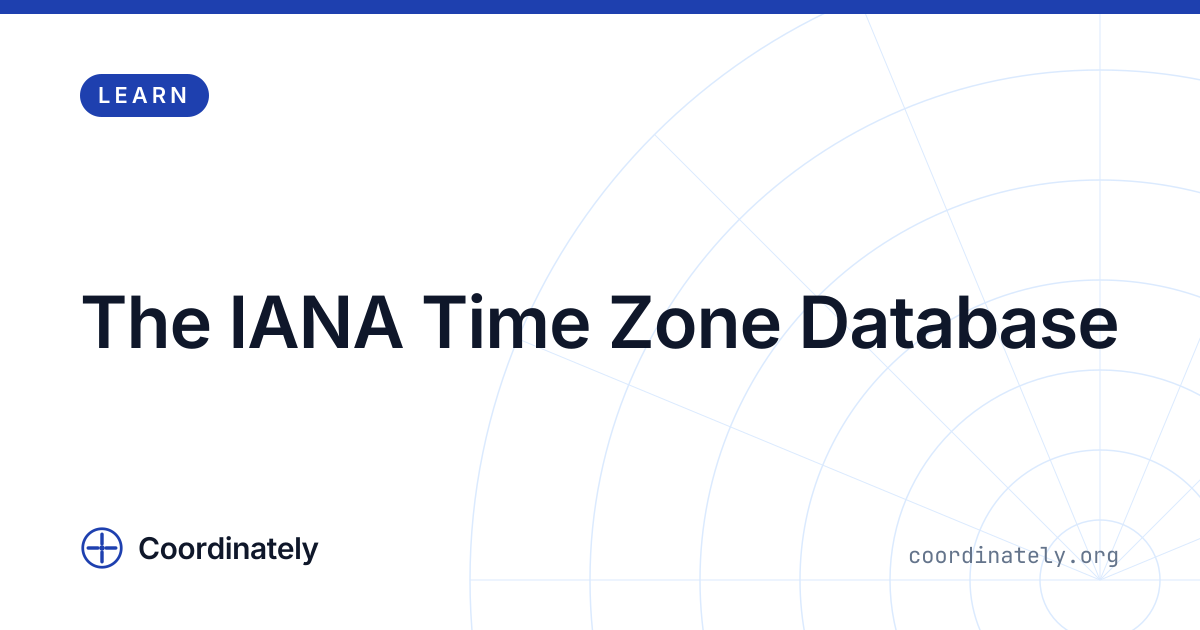 The IANA Time Zone Database · Coordinately